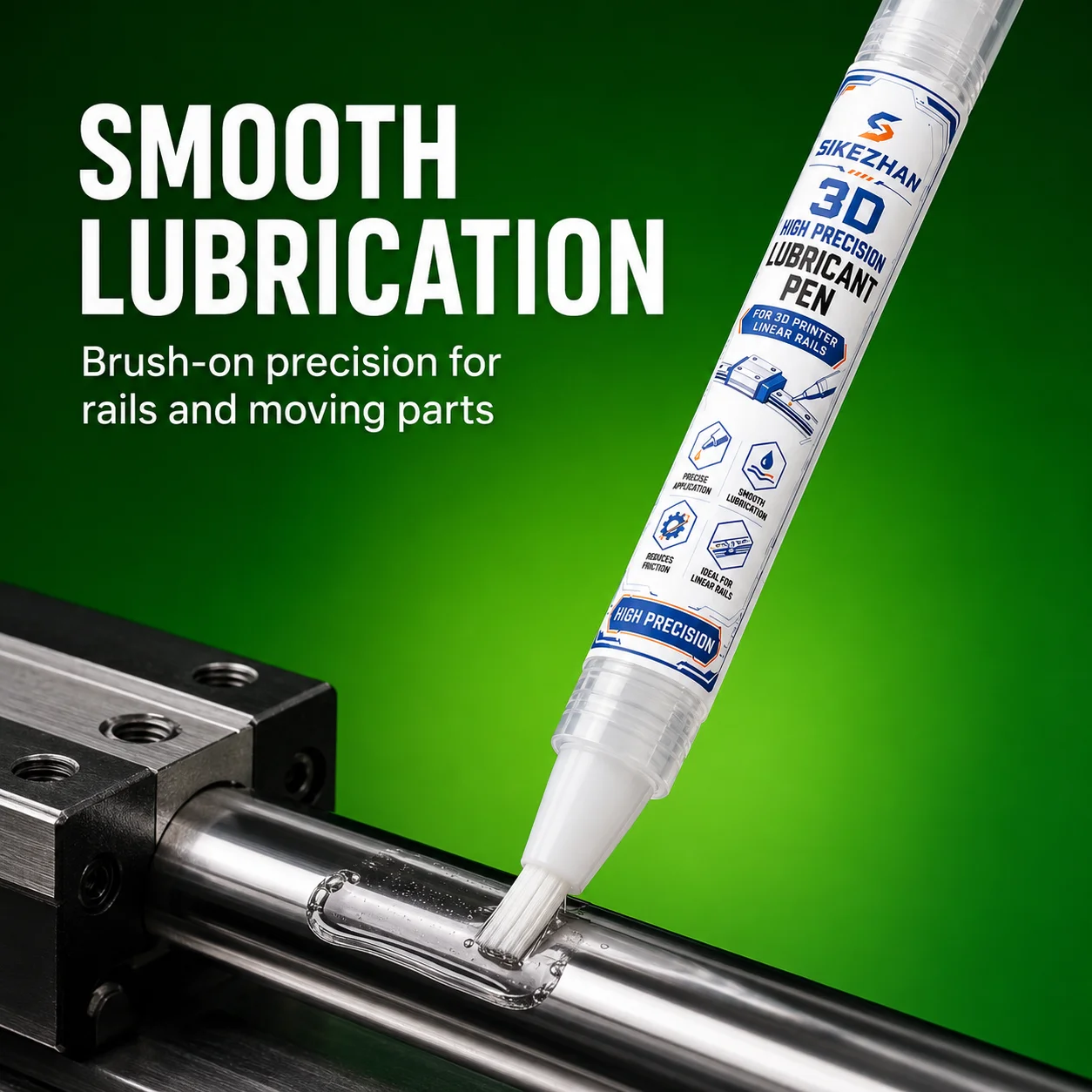 3D Printer Lubricant Pen High Precision Grease Brush Anti-Rust Lube for Linear Guide Rail Z-Axis CNC Maintenance Accessories