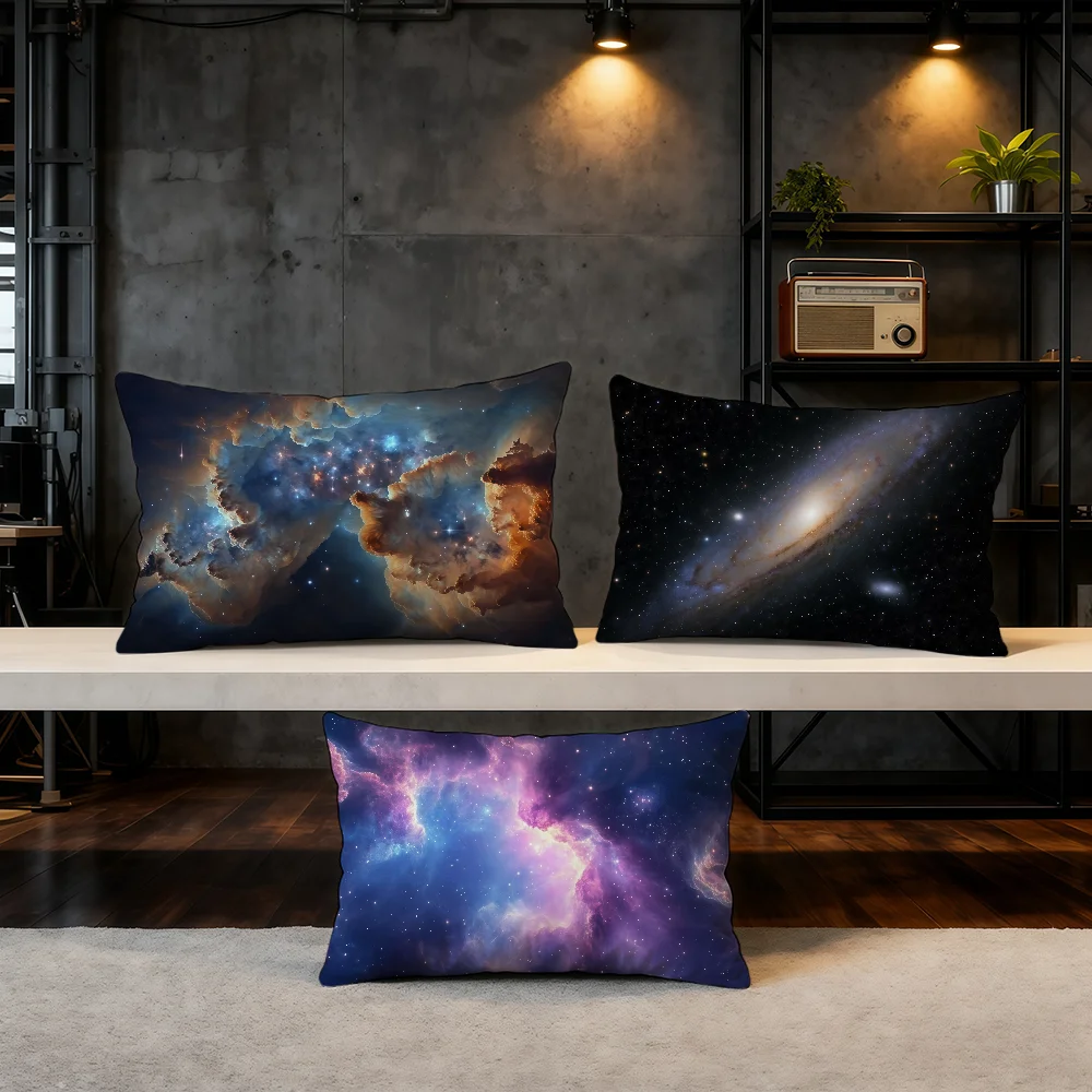 Milky Way Starry Sky Cooler Kissenbezug Hit Product Home Sofa Wohnzimmer Doppelseitiger weicher dekorativer Kissenbezug