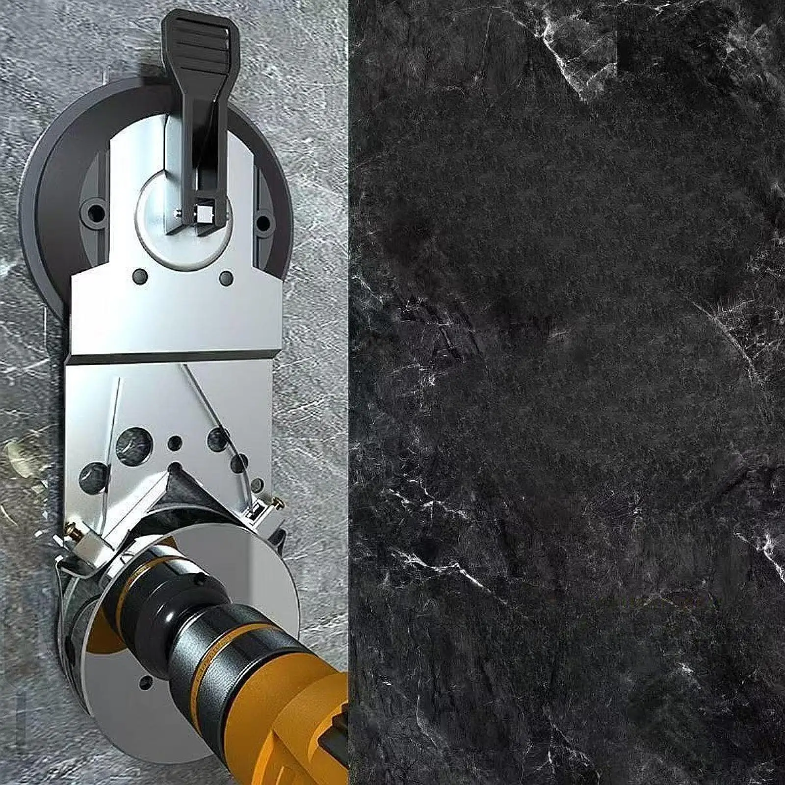 

Glass Ceramic Tile Hole Opening Locator Versatile Replacement for 0.6cm-15cm Drilling Position Tool for Granite Smooth Surface