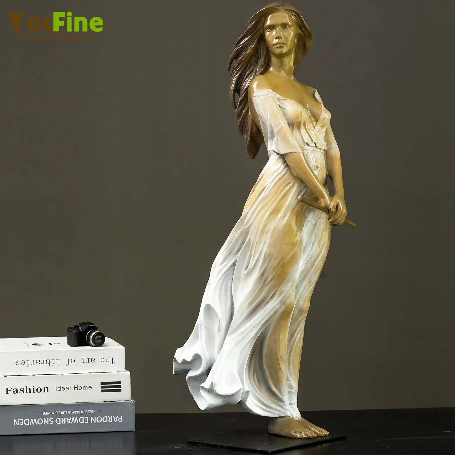 60cm Famous Luo Li Rong Bronze Sculpture Sexy Female Bronze Statue Grace Of The Woman Sculptures  For Home Decor Art Crafts