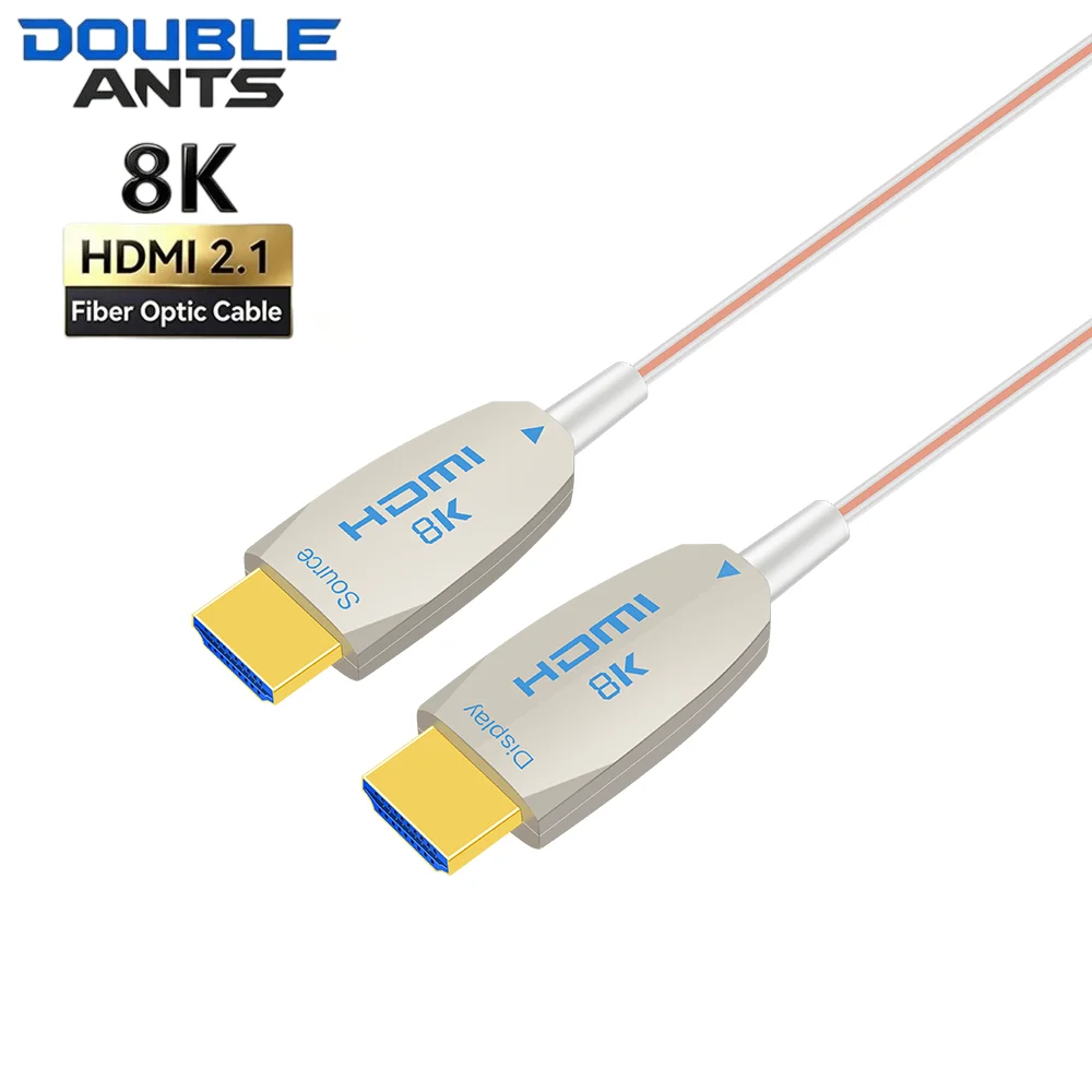 Ultra Thin 8K HDMI 2.1 Fiber Optic Cable 48Gbps 8K@60Hz 4K@240Hz Transparent Flexible Slim AOC Cable for Camera Laptop Projector