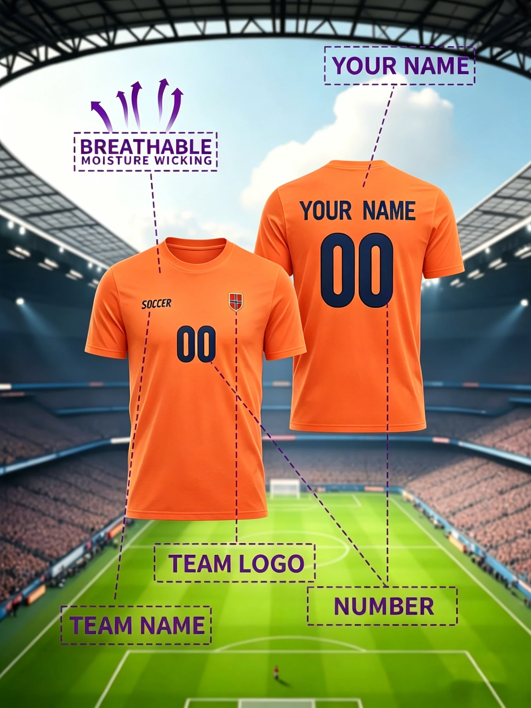Passen Sie das Muster Ihrer Lieblings-Fußballmannschafts-Spielerbekleidung individuell an. Personalisiertes, modisches Baumwoll-T-Shirt, lässiges, lockeres Sport-Top, weiches T-Shirt – Detail 31