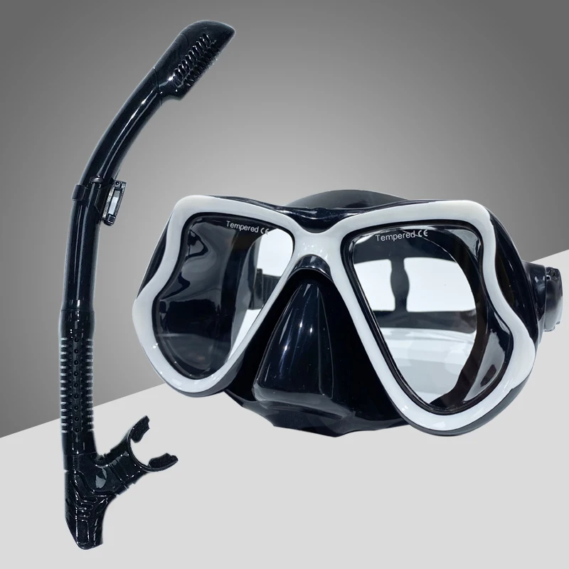 Tauchmasken für Erwachsene, Schnorchel-Atemschlauch-Set, Brille für Damen und Herren, rutschfeste Schnallenmasken – Detail 12
