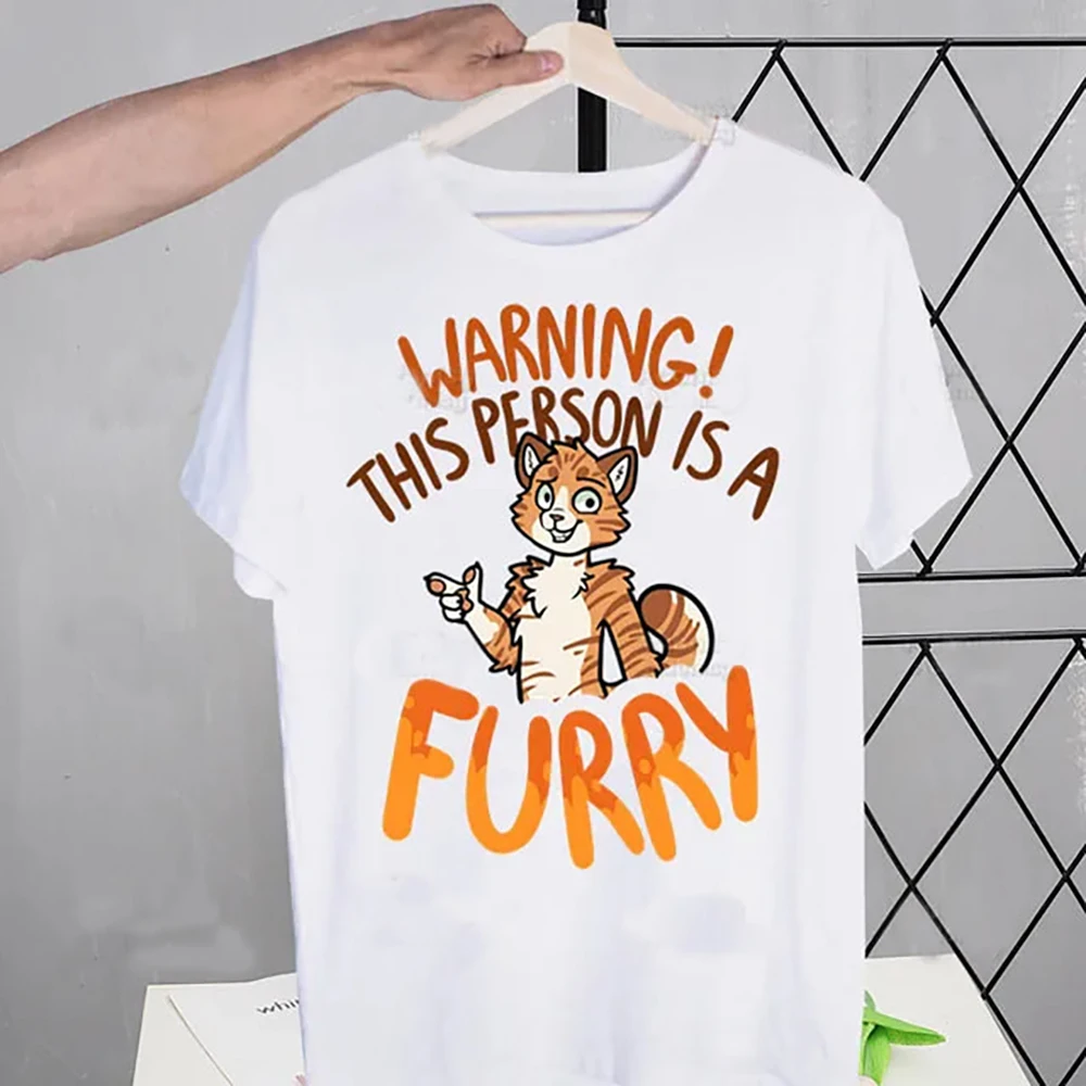 JRJZ Summer New Harajuku Furry T-Shirts For Men Hip Hop Funny Print T-Shirt Streetwear Short Sleeve Cotton T-Shirts #913174