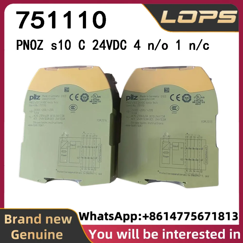 PNOZ s10 C 24VDC 4 n/o 1 n/c Pilz 751110 safety relay, brand new original genuine, large quantity in stock, welcome to inquire