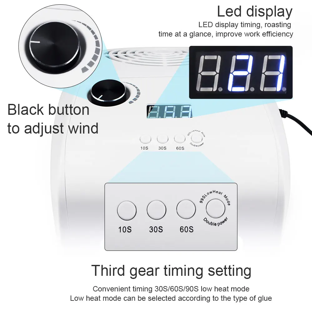 Multifunktionale 3in1 Silent 35000RPM Maniküre Maschine Leistungsstarke Staubsauger UV LED Nagel Lampe Schnell Nagel Trockner