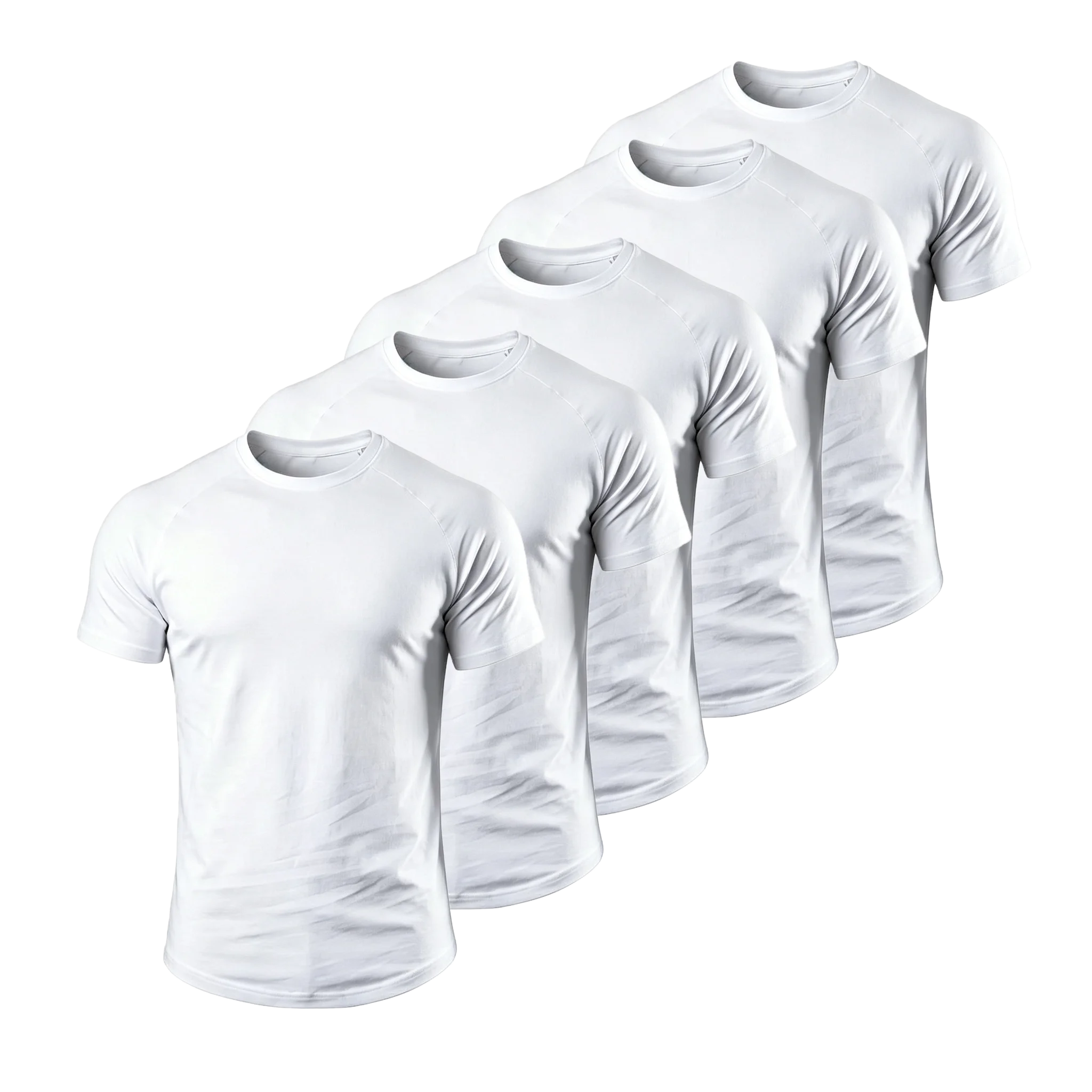 5er-Pack Herren Baumwoll-Spandex T-Shirts, hochelastische Sportoberteile, lässige Fitness-Workout-Shirts mit kurzen Ärmeln für den täglichen Gebrauch – Detail 11