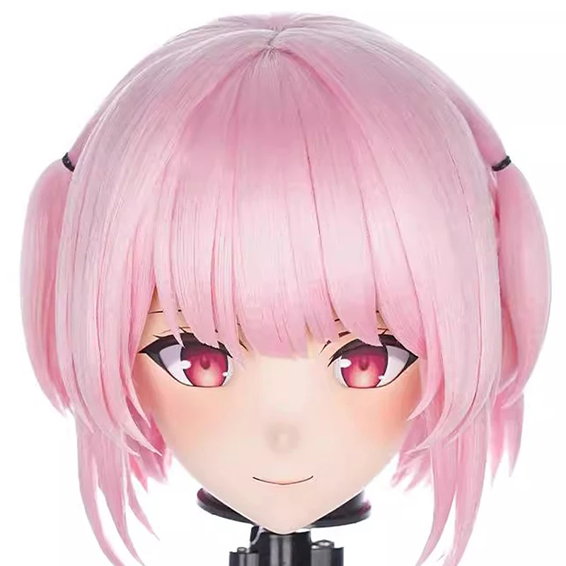 (MEO233) Customize Handmade Full Head Lockable Crossdress Male to Female Japanese Cartoon Anime Game Character Kigurumi Mask