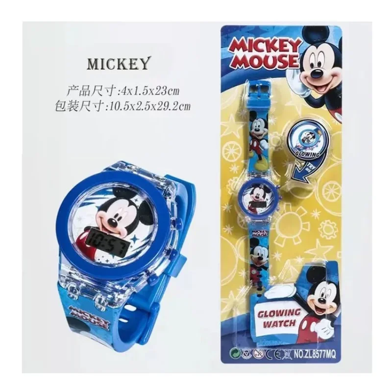 Disney Sports Digital Watch for Kids Spiderman Mickey Mouse Frozen Princess Car Toys Watches Boys Girls Flash Electronic Watch