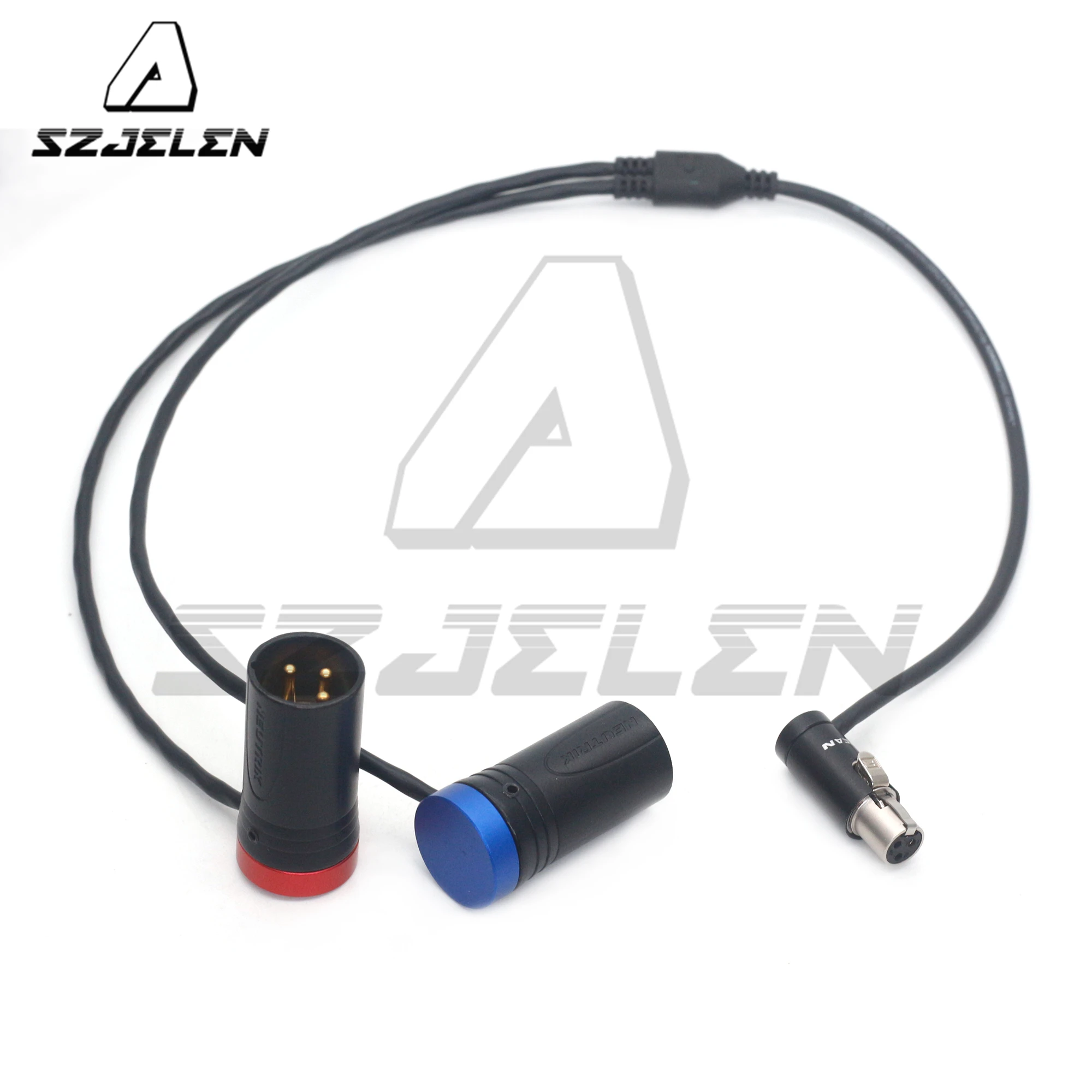 TA3F to 2 XLR-3 Male Audio Cable - Designed for Various Unbalanced Tape Output Connections on Sound Devices 633 644 688 Mixers