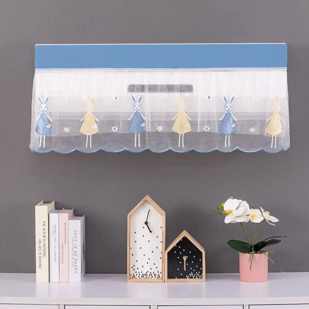 Wall Mounted Air Conditioner Dust Cover Washable Portable AC Covers Cartoon Bear Print Lightweight Protective Cover Household