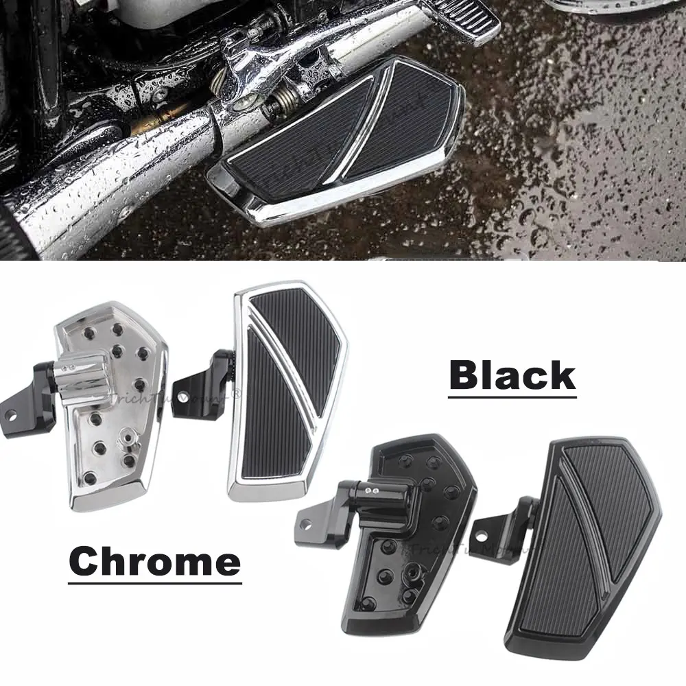 2Pcs Non-slip Front Driver Footboard Motorcycle Foot Rest Pedal Wide Footrests Fits For BMW R18 Classic 100 Years 2020-2024