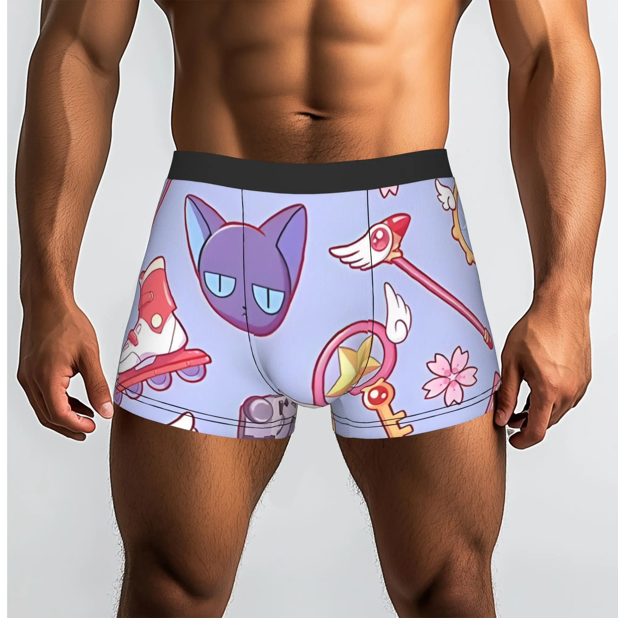 Sakura Card Captor   Violet Bandai Cardcaptor Sakura Underpants Homme Panties Male Underwear Comfortable Shorts Boxer Briefs