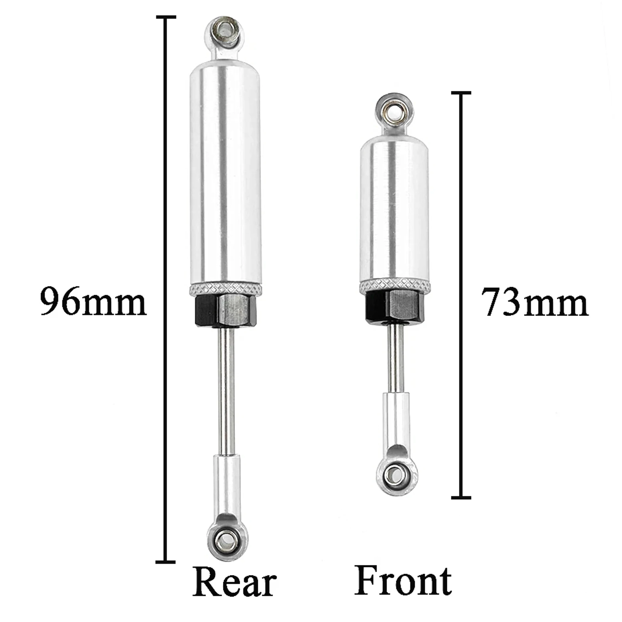 Wltoys 12428 12429 12423 FY 01 03 1/12 RC카 업그레이드 부품 액세서리용 메탈 프론트 & 리어 쇼크 업소버 알로이 CNC 6061