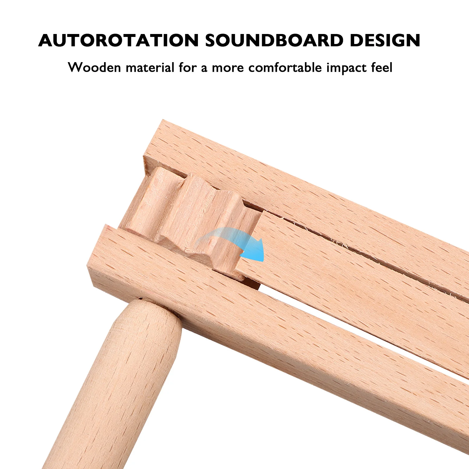 

2Pcs Wood Ratchet Percussion Tool Crisp Sound Early Education Music Talent Development Rotary Castanet Wooden Ratchet