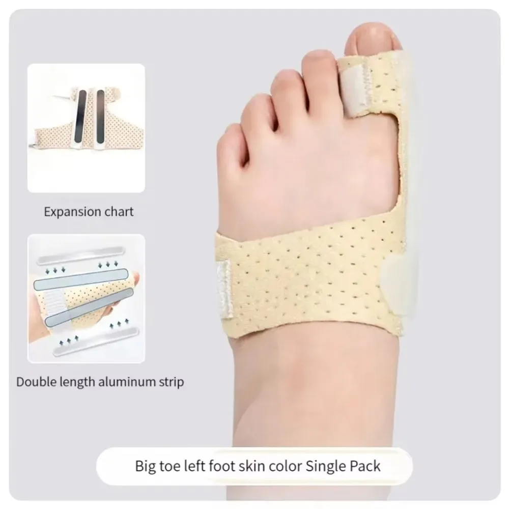 Adjustable Bunion Corrector Band Metal Reinforcement Soft Big Toe Straightener Joint Support Toe Valgus Foot Correction Brace