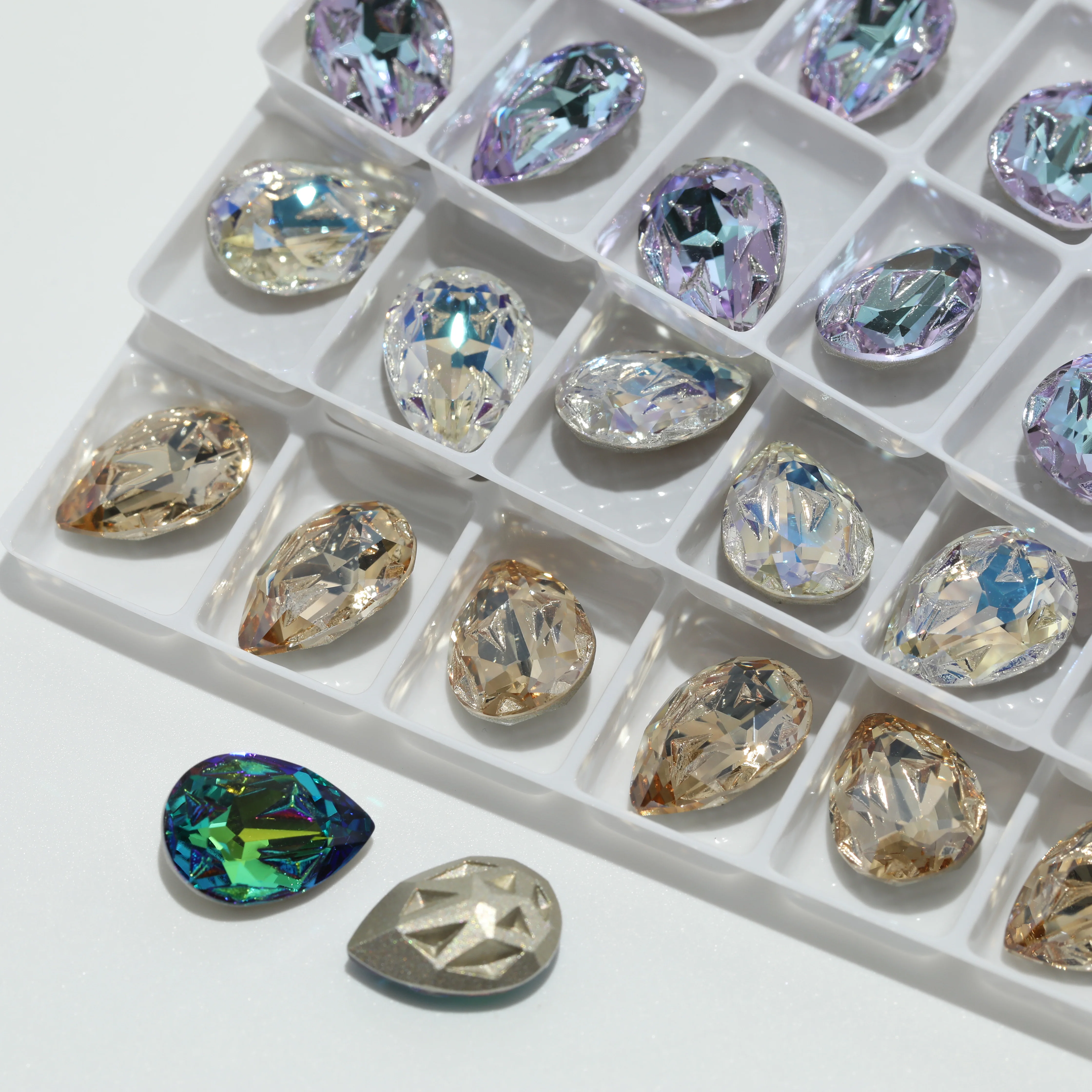 GRST DV4017 Drop Fancy Stones Glänzende Kristalle Premium Meteorite Serie Strasssteine DIY-Zubehör für Nagelkunst, Hochzeitskleider, Taschen – Detail 5