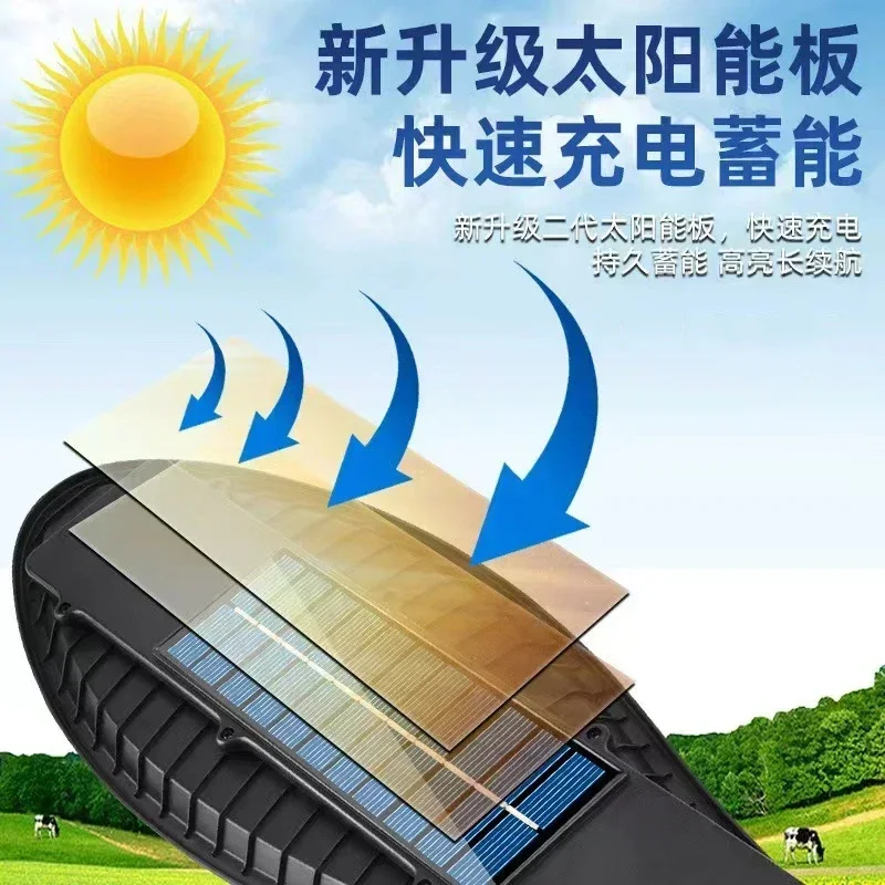 Outdoor Home Remote Control Solar Light Body Sensor Intelligent Garden Light High Power COB Waterproof Street Lights