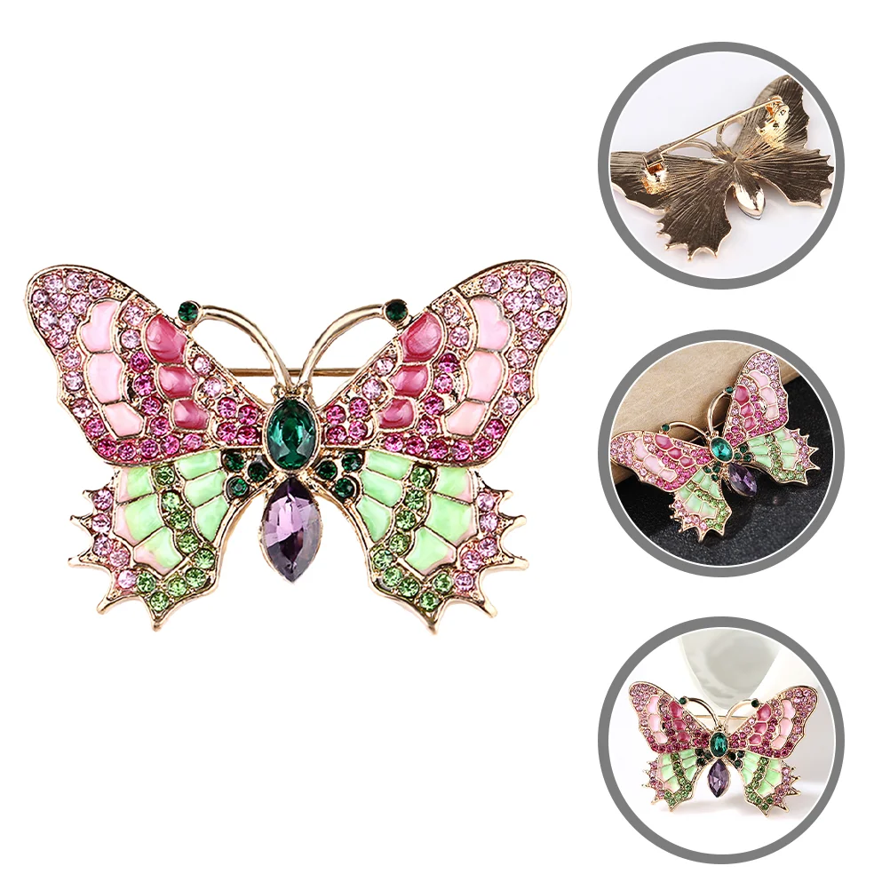 

Butterfly Pins Brooch Dressy Blouses for Women Clothes Vintage Alloy Lapel Miss