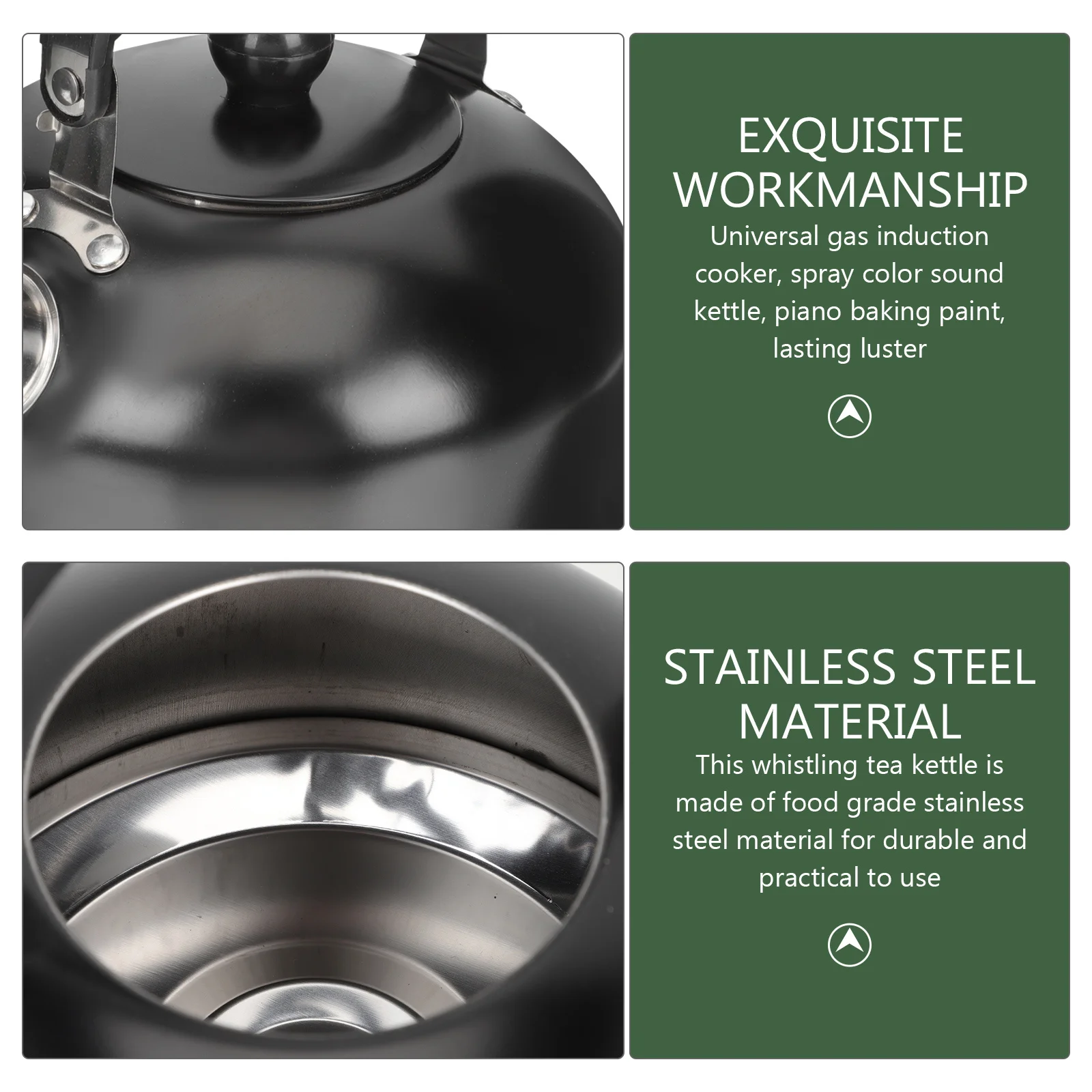 

Чайник 3л из нержавеющей стали со свистком, автоматическое оповещение о кипячении, эргономичная ручка, стильное кухонное добавление, длительный срок службы