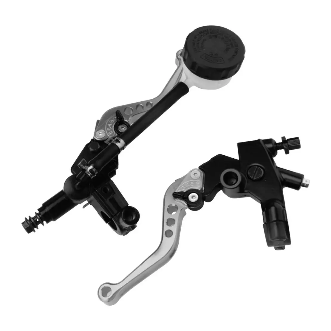 

1 пара универсальных мотоциклетных 7/8 ''22 мм, главный цилиндр тормозной муфты, рычаг резервуара, серебристый