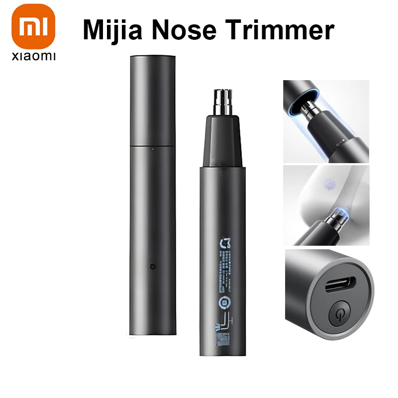 الأصلي XIAOMI Mijia الأنف المتقلب للرجال النساء USB قابلة للشحن غير مؤلم الأذن الأنف الشعر أداة قص الحواجب المقص جيب مدمج