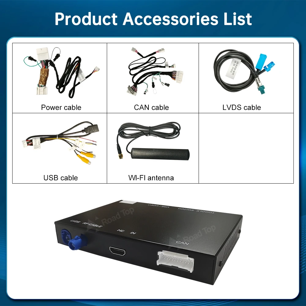 Modul CarPlay Nirkabel RoadTop untuk Lexus IS 350 2014-2019 dengan Fungsi Navigasi Putar Mobil AirPlay Mirror Link Otomatis Android