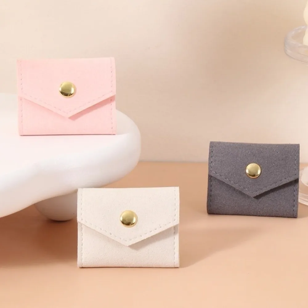 Microfiber Velvet Mini Jewelry Display Bag Small Container Necklace Ring Packing Bag Solid Color Storage Case Earrings Organizer