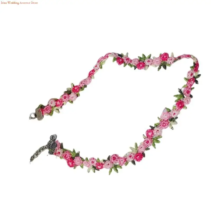 G92D Multipurpose Soft Touch Florals Lace Necklace Portable Accessory for Women Gifts to Enhances Any Outfit Elegantly