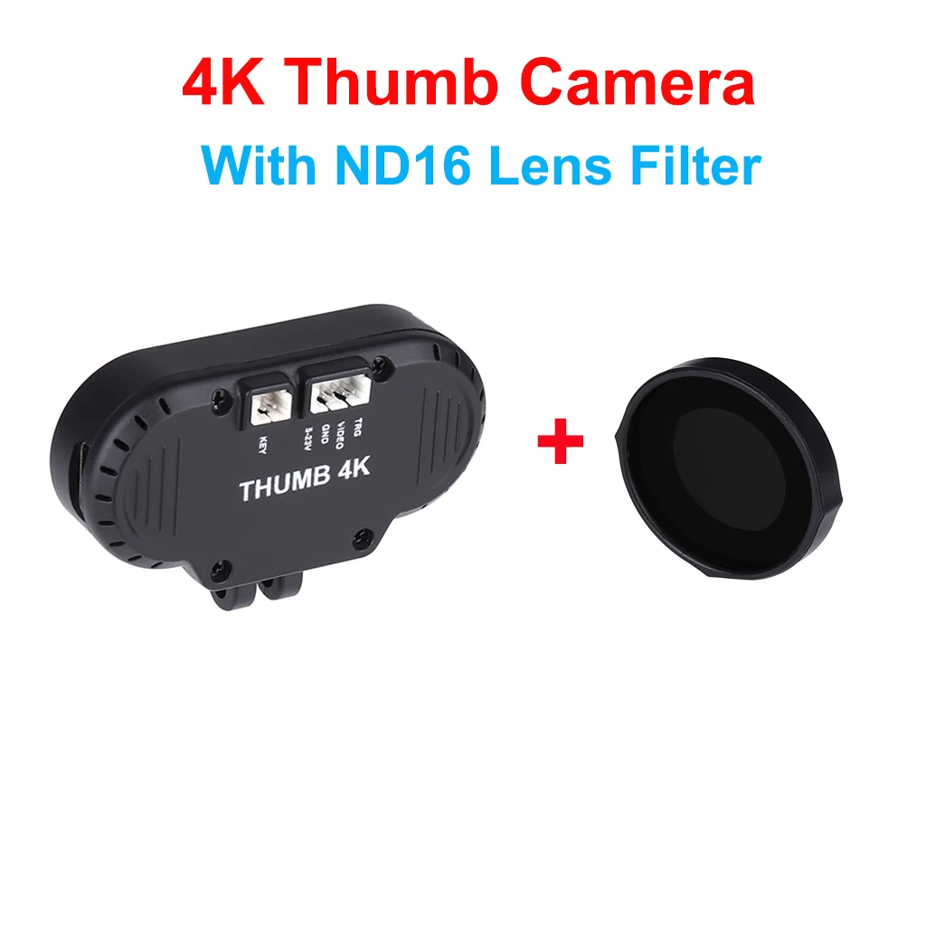 

Hawk eye FPV Camera 4K Thumb Camera with Gyroflow Stabilization​ FOV 170° for Fixed Wing FPV Racing Drones With ND16 Lens Filte