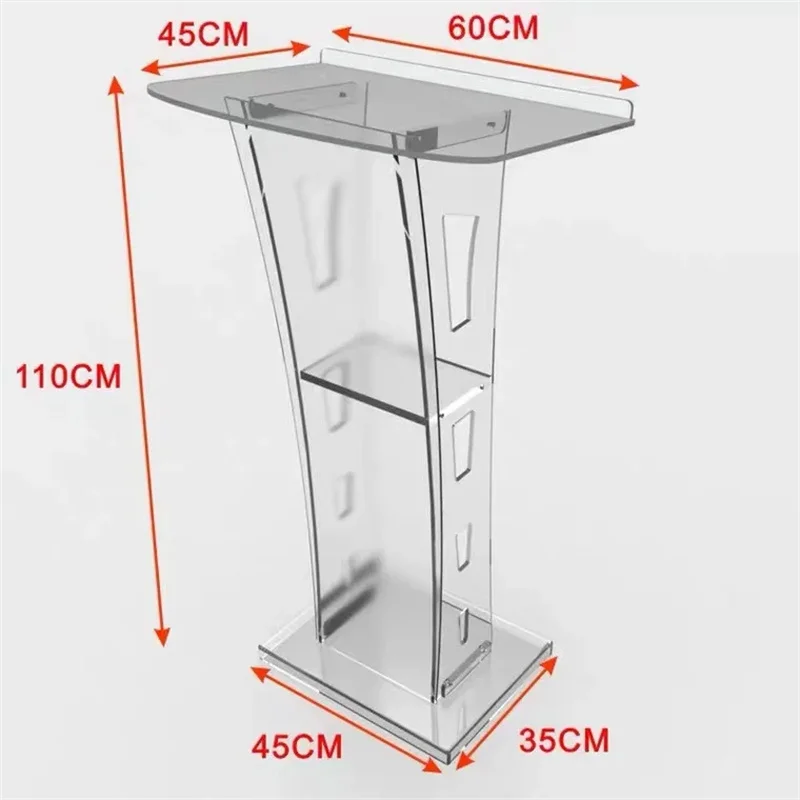 Wholesale modern used reception desks counter reception Unique design modern acrylic podium pulpit lectern