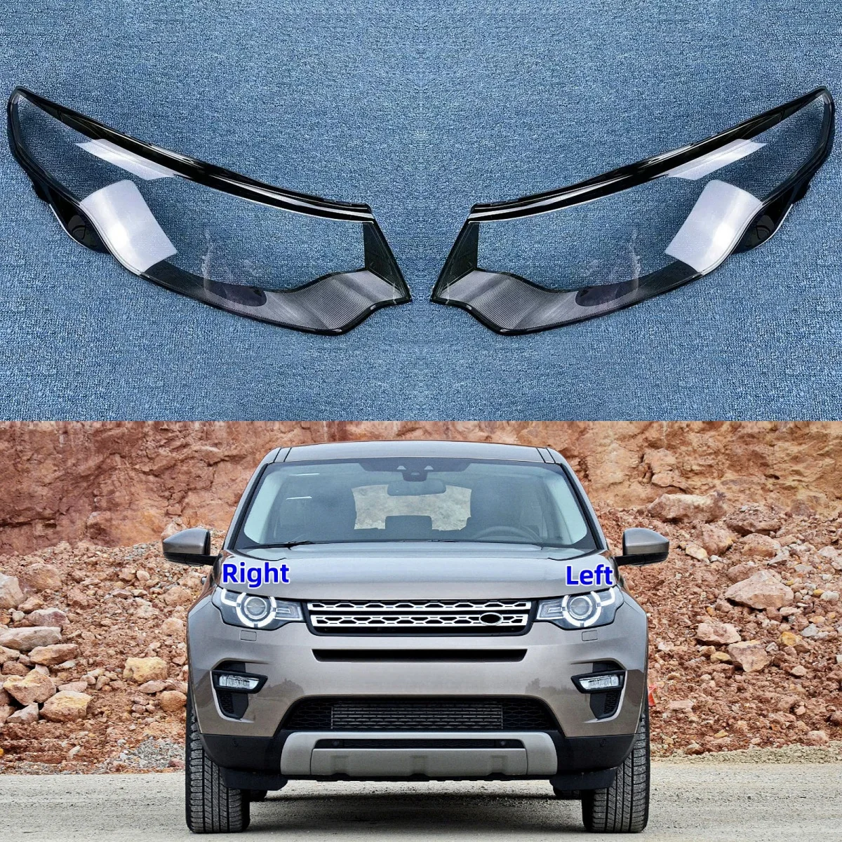 

Для Land Rover Discovery Sport 2015 2016 2017 2018, автомобильный гаджет, замена прозрачных фонарей для ПК, корпус фары