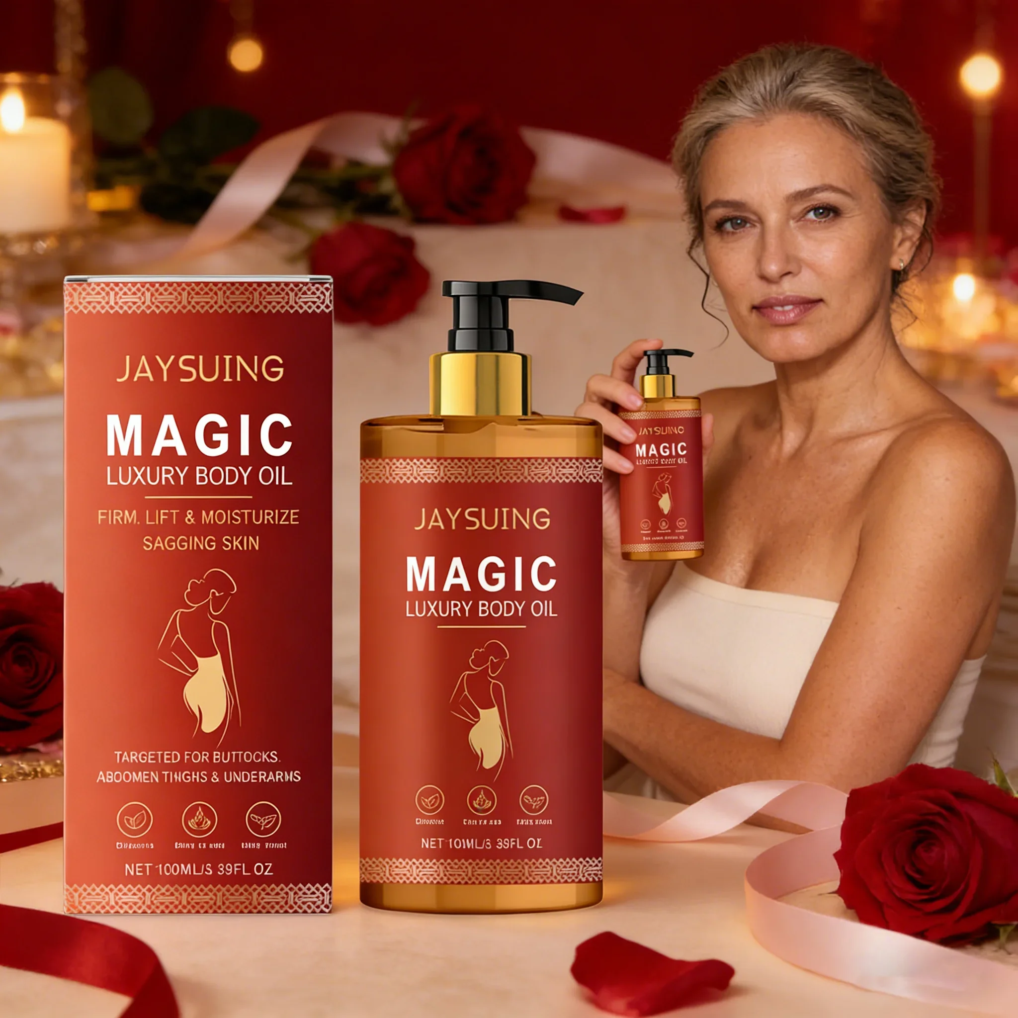 Aceite Corporal Hidratante y Nutritivo para Piel Seca, Cuidado Diario, Suavizante, Regalo para Ella en San Valentín