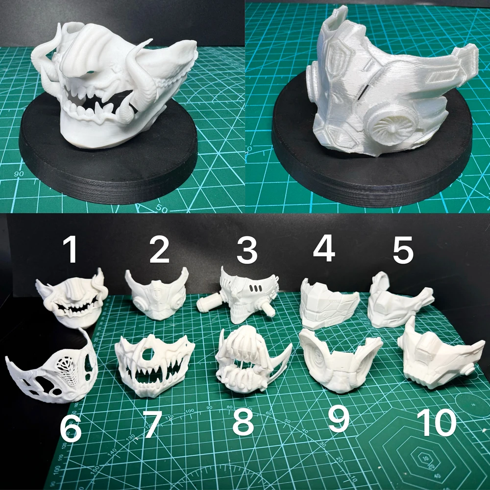 D10-P087 Children Handmade Toy 1/3 ID75 Uncle MSD MDD BJD/SD Doll Accessories Customized Halg Face Skull Mask 1Pcs