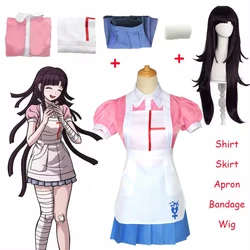 Danganronpa Mikan Tsumiki Cosplay Costume Wig Anime Dangan Ronpa Despair Ultimate Nurse Uniform Maid Outfit Women Halloween