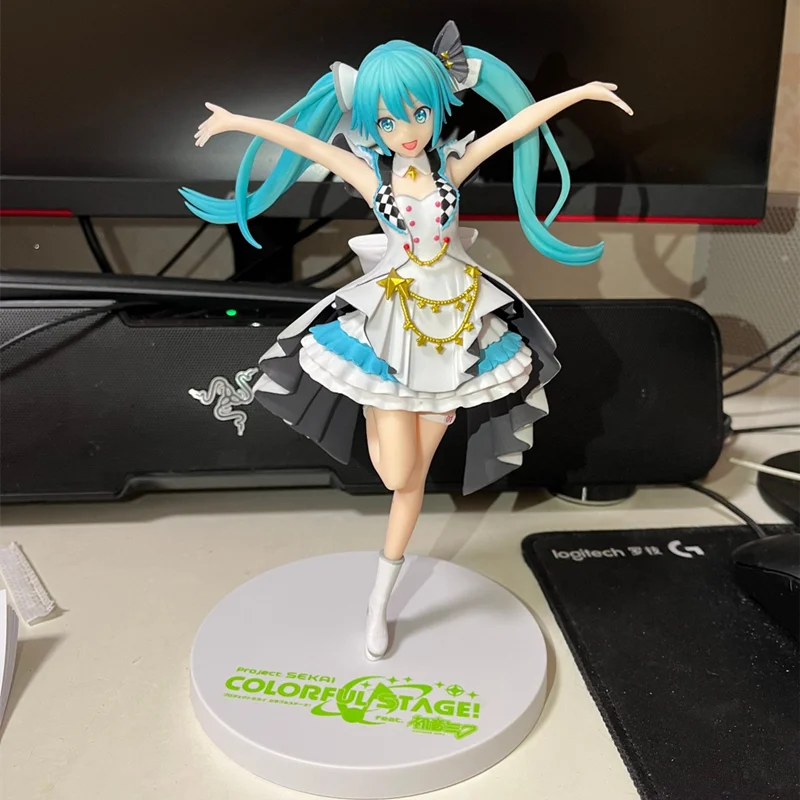 In Stock 23cm Original Sega Hatsune Miku Anime Figure Colorful Stage Ver. World Project 2nd Scenery Figurine 1/6 Colletible Toy