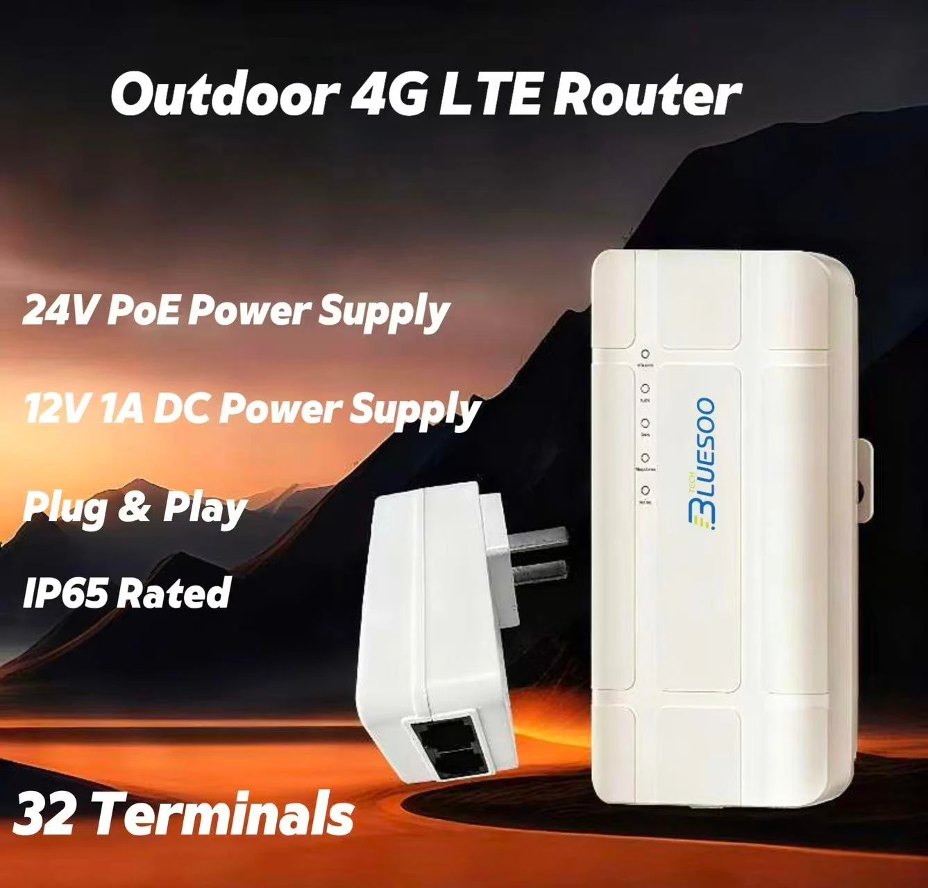 Picture 4: ​2025 New 300Mbps Outdoor 4G LTE Router IP65 Waterproof with SIM Card Slot  WiFi Repeater for Villa Farm Long Range Coverage