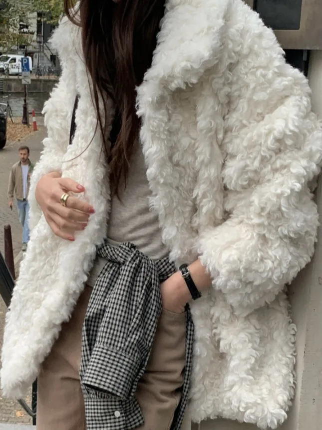 الرجعية لامب الفراء Jaet المرأة الكورية Sle ort معطف دافئ القطن إضافة تصميم معطف بياقة فام Faion شتاء جديد وصول #4