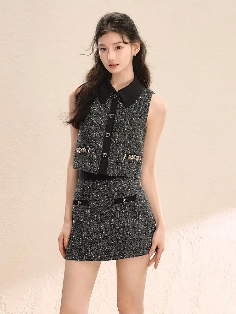 

Женский наряд Sweet Chic Top + Юбка с высокой талией Костюмы Модный летний женский комплект из двух предметов High Street Французский роскошный комплект из 2 предметов