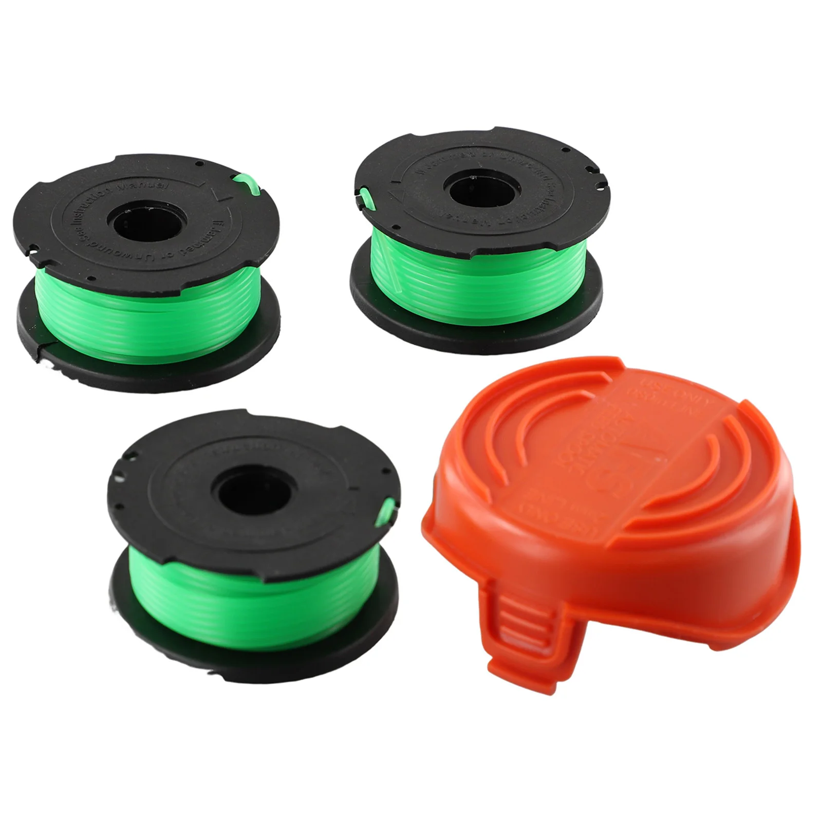 1set/3pcs Trimmer Spool Line 1pc Cap Kit For Black & Decker A6482 GL7033 GL8033 GL9035 Spools Replacement Garden Supplies New