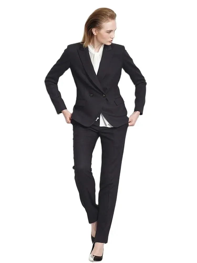 

Custom Black Special Bussiness Formal Elegant Women Suit Set Blazers Pants Office Suits Ladies Pants Suits Trouser Suits