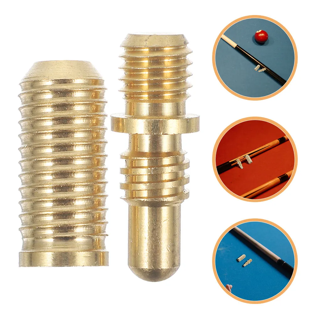 

1Set Pool Cue Joint Screws Copper Heavy Duty Stable Connection Billiard Cue Extension Snooker Joint Parts Hardware