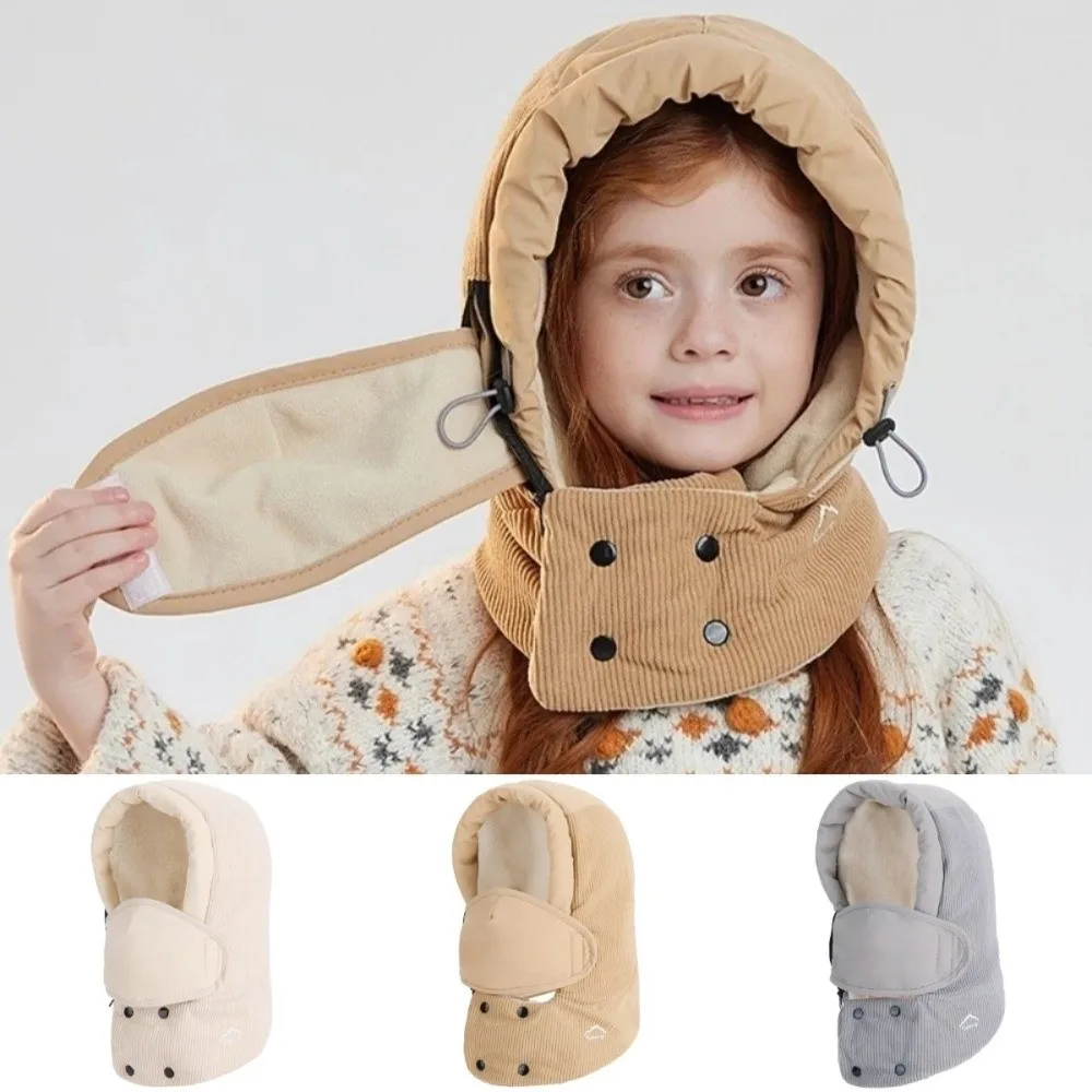 

New Thicken Warm Kids Balaclava Hat Ear Protection Windproof Neckwarmer Hat Breathable Children Ski Beanie Outdoor Sports