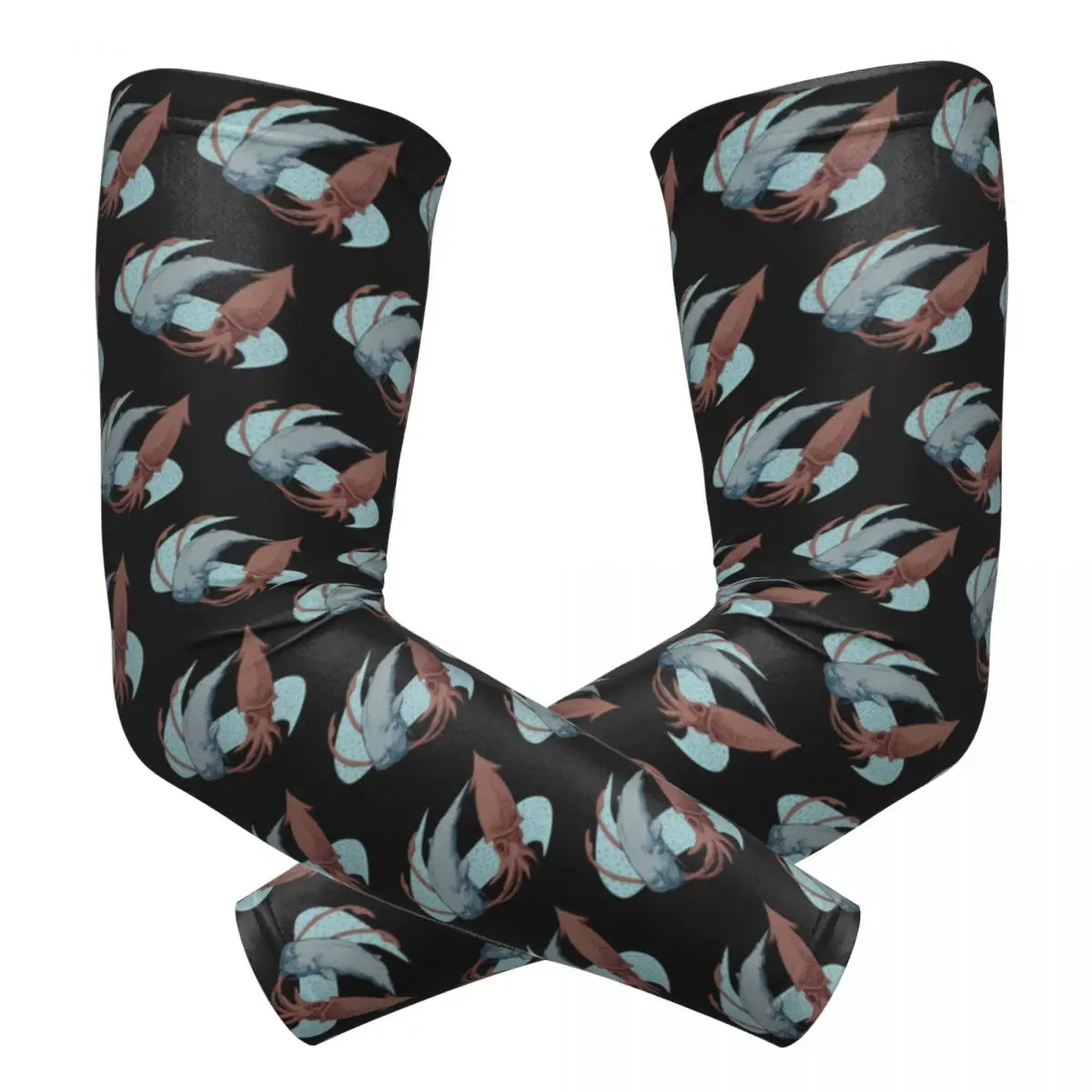 Sperm Whale Vs Giant Squid Outdoor Arm Sleeves Sun UV Protection Cover Summer Cycling Tattoo Sleeves