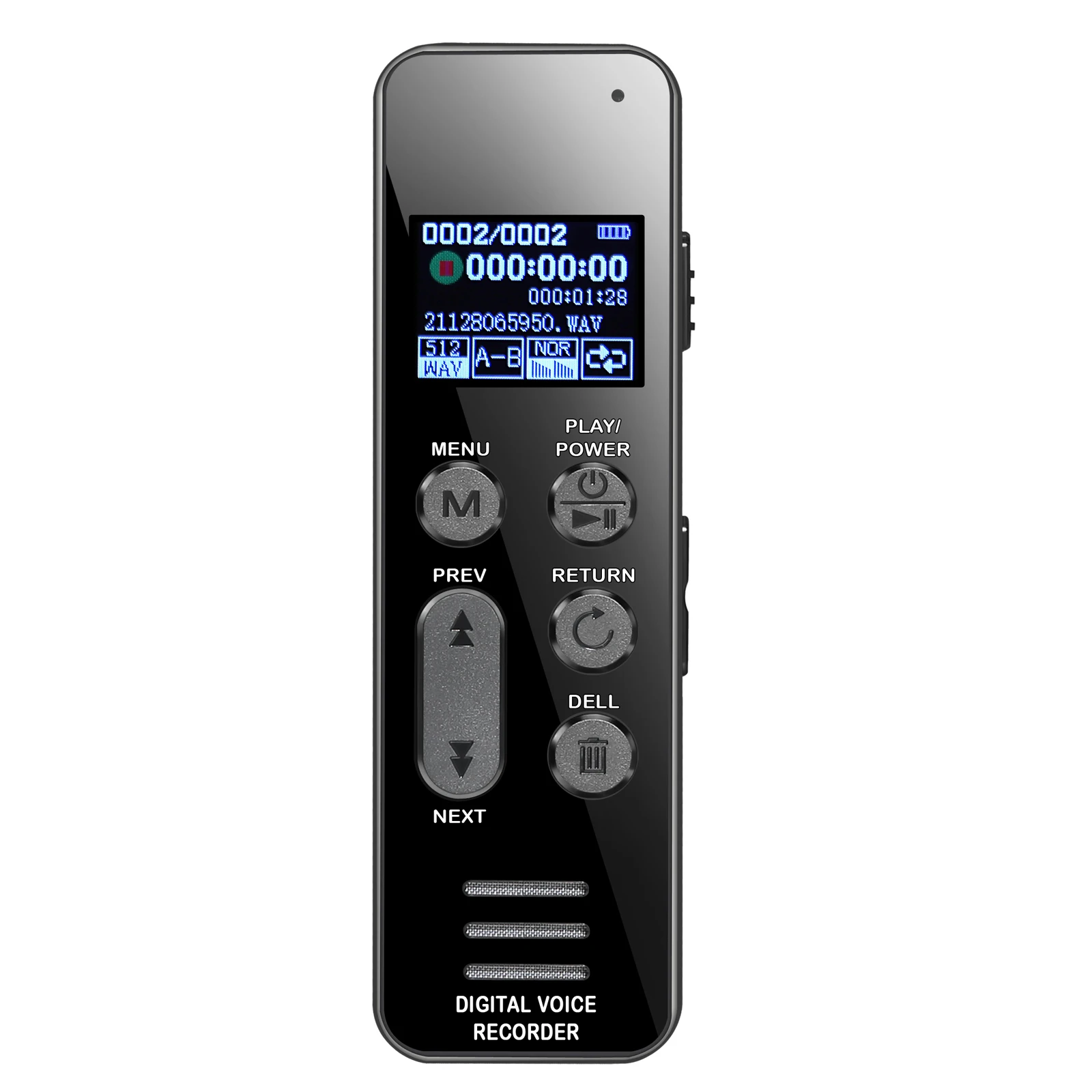 Vandlion V63 Voice Activated Recorder 1050mAH Large Capacity Battary HiFi Timed Recording Device One Button to Record Dictaphone