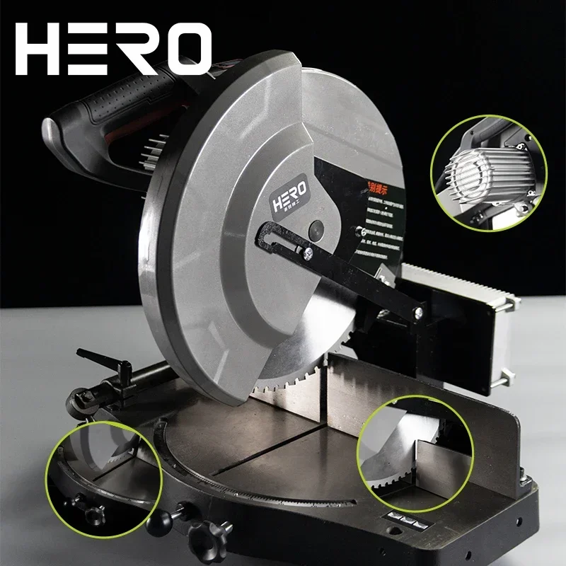 

HERO Heavy Duty Brushless Chop Cold Metal Saw Cutting Circular Miter Saw Machine for Tube Pipe