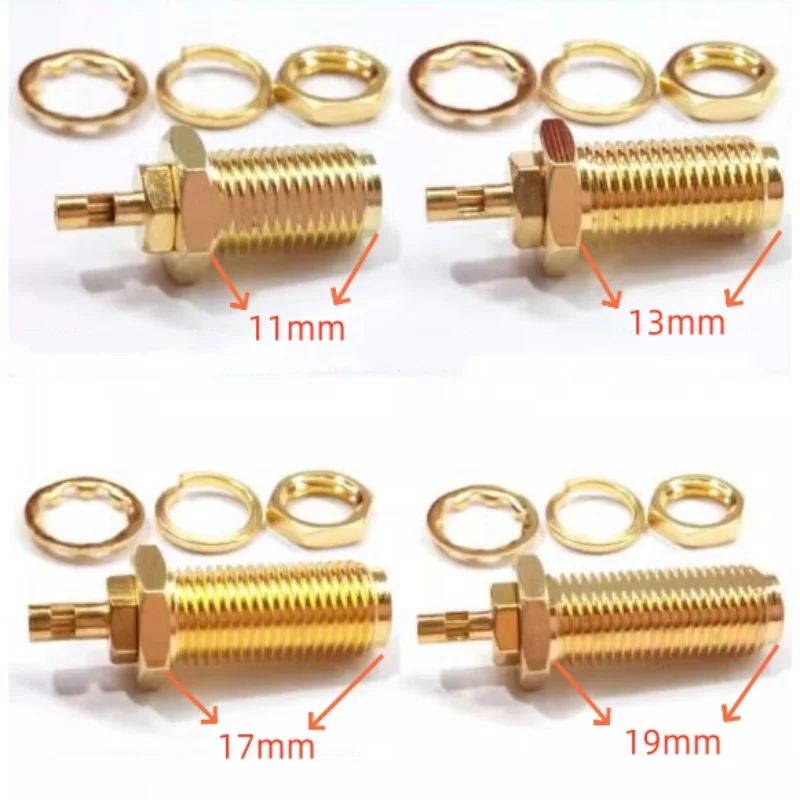 SMA outer screw inner hole lantern plug RF extension cable, car CD player DVD navigation radio dedicated FM adapter cable 1M 1pc