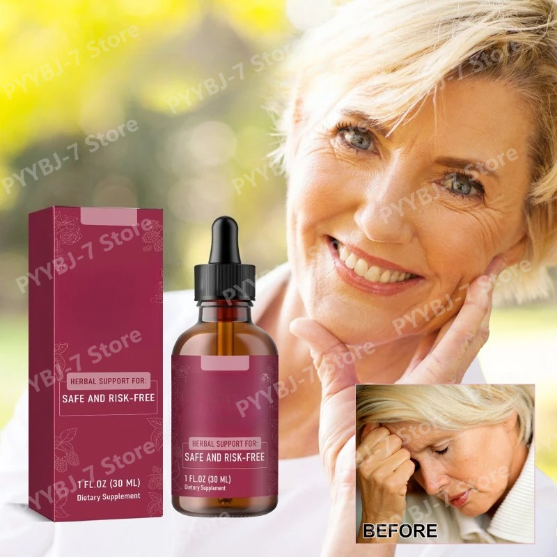 Plant Based Daily Wellness Supplement Dietary Supplement Drops Relieve Women's Physical Discomfort Relax Stress and Health Care