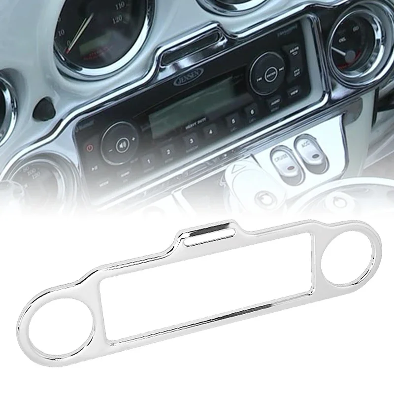 

Motorcycle Stereo Accent Trim Ring Cover Chrome For Harley Touring Electra Glide Street Glide Trike 1996-2013