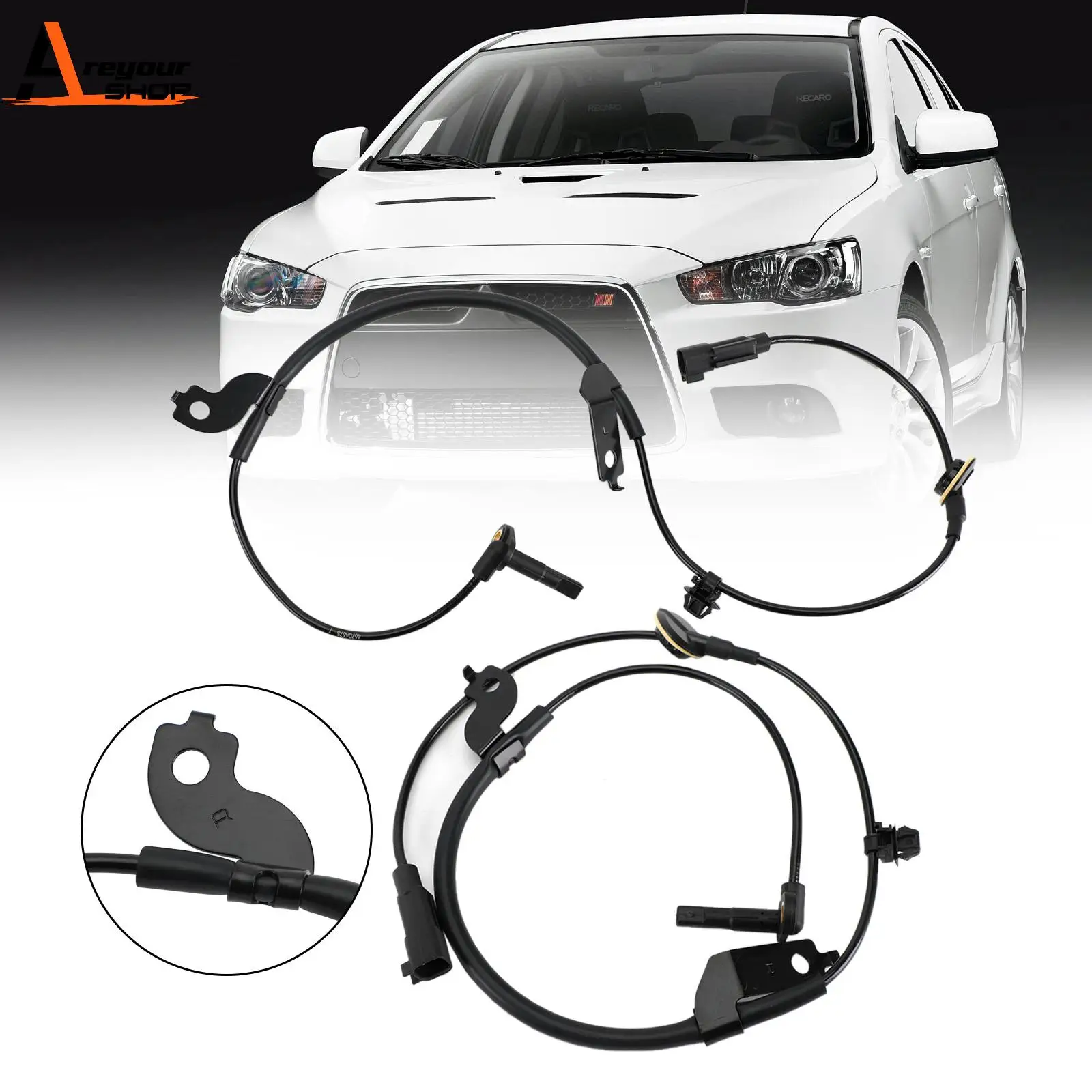 Areyourshop New Front L&R ABS Wheel Speed Sensor For Mitsubishi Lancer 4670A575 4670A576 Car Auto Parts